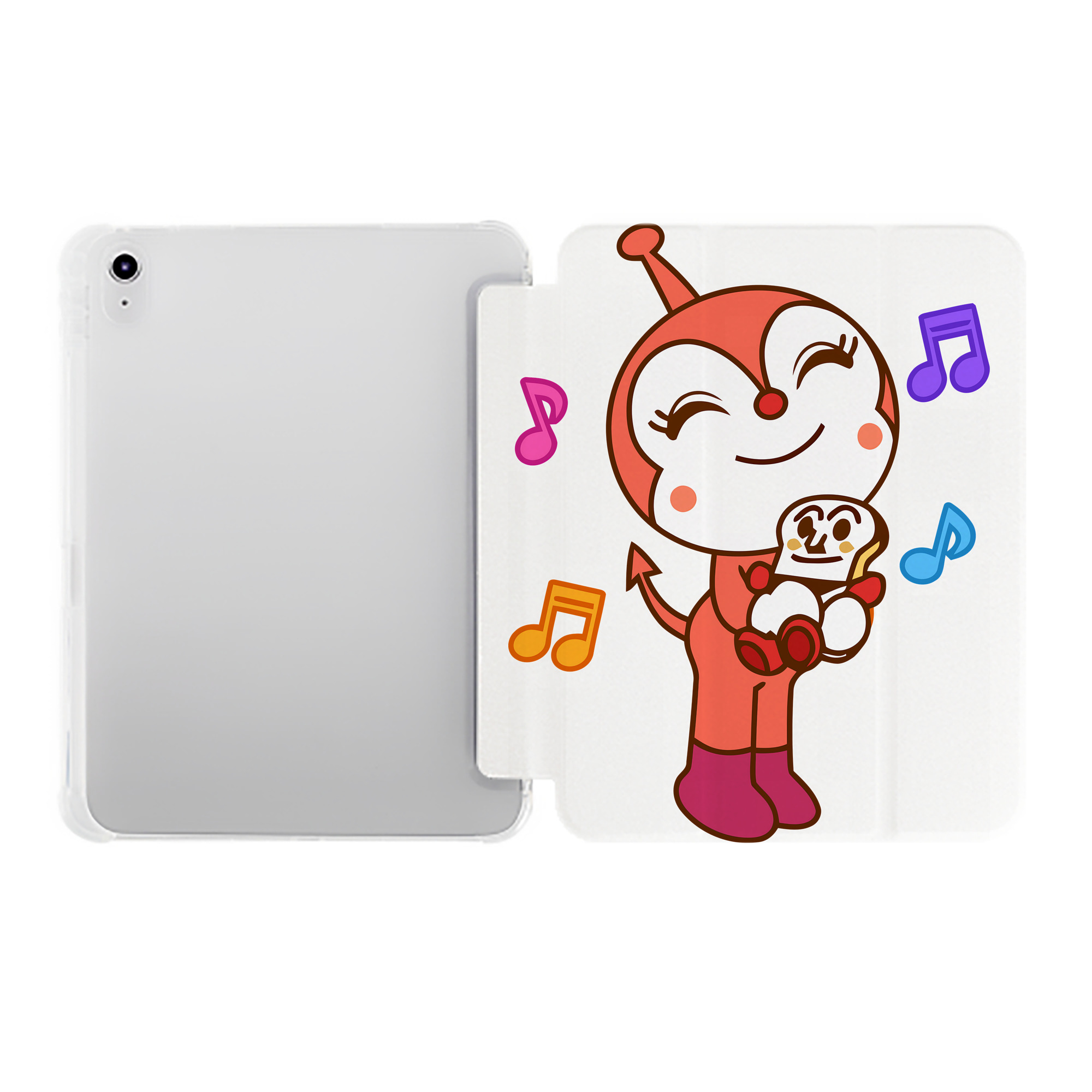 （画像用） アンパンマン Anpanman IPad ケース ペン収納付き 三つ折りスタンド PUレザー×シリコン 対応機種9.5/10.5/10.9インチ